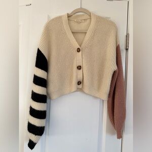 Urban Outfitters Asymmetrical Striped Sweater Cardigan